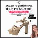 CALZADO CACHATINA - PLA 30 MUJER - ALFINA - CUERO DORADO - TACON 12.5 CM