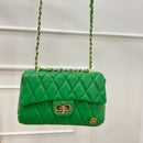BOLSO CACHATINA - RIVER BAG - CUERO VERDE LOZZA