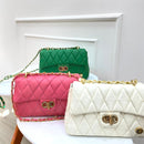 BOLSO CACHATINA - RIVER BAG - CUERO VERDE LOZZA