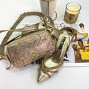 BOLSO CACHATINA - CELESTA BAG - CUERO DEJAVU DORADO