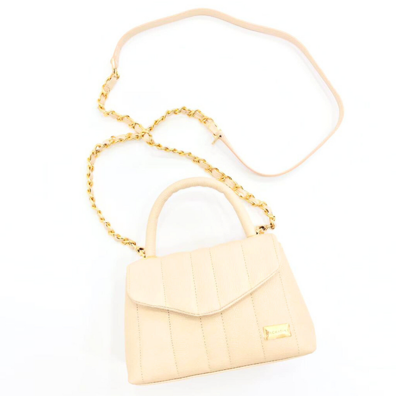 BOLSO CACHATINA - CITY BAG - CUERO PERGAMINO