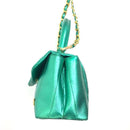 BOLSO CACHATINA - CITY BAG - CUERO VERDE METALIZADO
