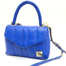 BOLSO CACHATINA - CITY BAG - CUERO AZUL PRINCESA