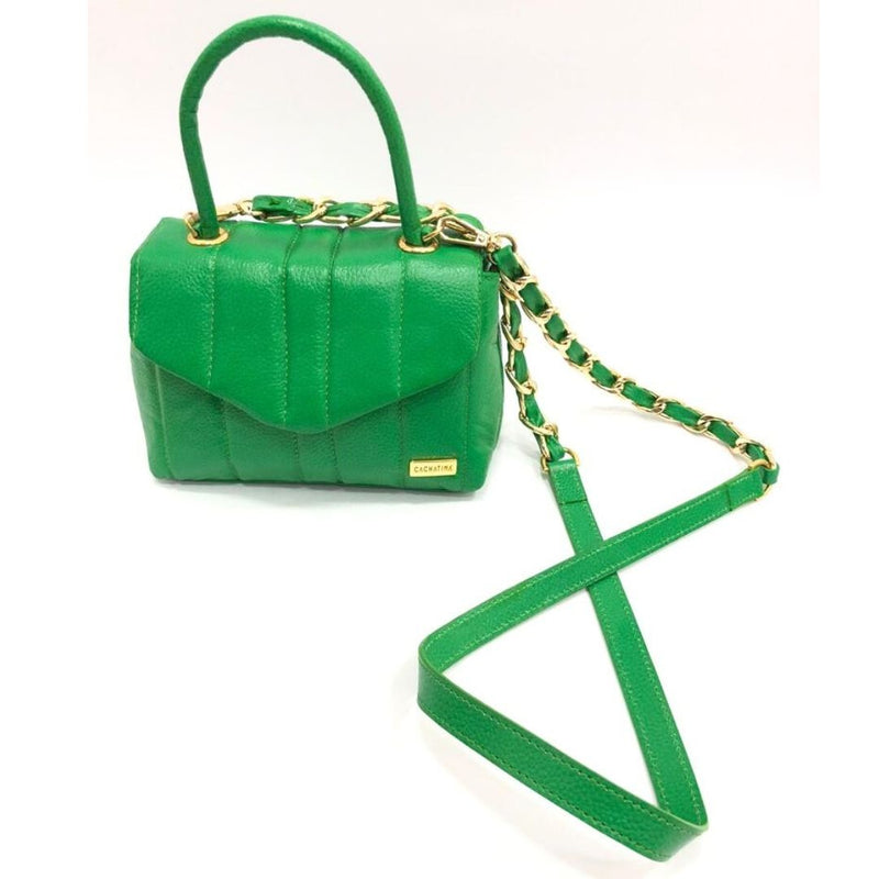 BOLSO CACHATINA - CITY BAG - CUERO VERDE LOZZA