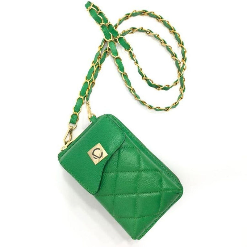 BOLSO CACHATINA - GAEL BAG - CUERO VERDE  LOZZA