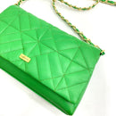 BOLSO CACHATINA - KLOE BAG - CUERO VERDE  LOZZA