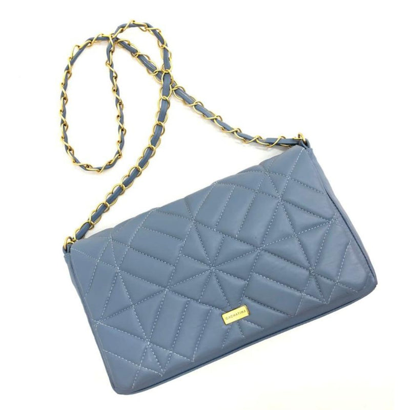 BOLSO CACHATINA - KLOE BAG - CUERO AZUL SOMBRA