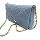 BOLSO CACHATINA - KLOE BAG - CUERO AZUL SOMBRA