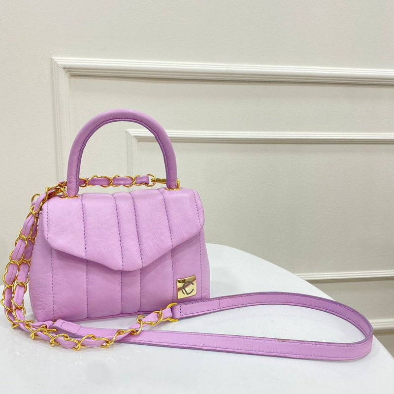 BOLSO CACHATINA - CITY BAG - CUERO LILA