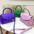 BOLSO CACHATINA - CITY BAG - CUERO LILA