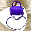 BOLSO CACHATINA - CITY BAG - CUERO AZUL BIGARA