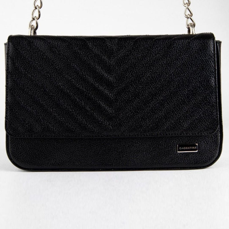 BOLSO CAHATINA - LUGUNI - CUERO NEGRO