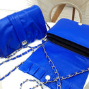 BOLSO CACHATINA - NAELA BAG - CUERO AZUL PRINCESA