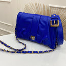 BOLSO CACHATINA - NAELA BAG - CUERO AZUL PRINCESA