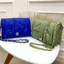 BOLSO CACHATINA - NAELA BAG - CUERO AZUL PRINCESA