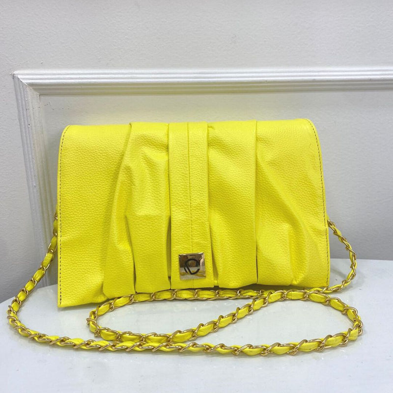 BOLSO CACHATINA - NAELA BAG - CUERO AMARILLO