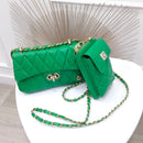 BOLSO CACHATINA - RIVER BAG - CUERO VERDE LOZZA