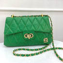 BOLSO CACHATINA - RIVER BAG - CUERO VERDE LOZZA