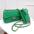 BOLSO CACHATINA - RIVER BAG - CUERO VERDE LOZZA
