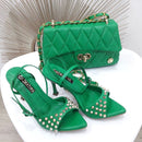 BOLSO CACHATINA - RIVER BAG - CUERO VERDE LOZZA