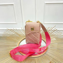 BOLSO CACHATINA - TRIXIE BAG - CUERO TAUPE (RIATA ROSADA)