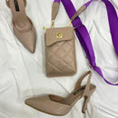 BOLSO CACHATINA - TRIXIE BAG - CUERO TAUPE (RIATA MORADA)