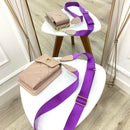 BOLSO CACHATINA - TRIXIE BAG - CUERO TAUPE (RIATA MORADA)