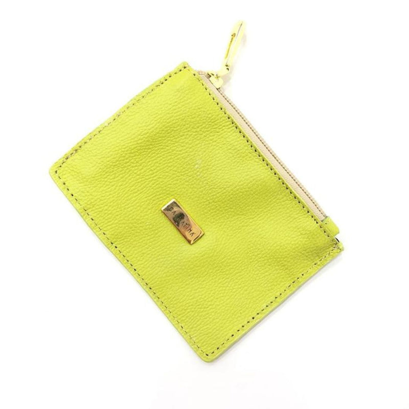 PORTA TARJETA CACHATINA - EGO - CUERO VERDE LIMA