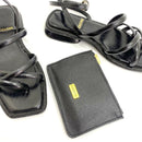 PORTA TARJETA CACHATINA - EGO - CUERO NEGRO