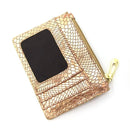 PORTA TARJETA CACHATINA - EGO - CUERO SNAKE ORO ROSA