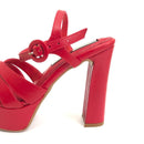 CALZADO CACHATINA - PLA 30 MUJER - NAGORE - CUERO ROJO - TACON 12.5 CM