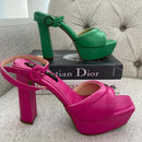 CALZADO CACHATINA - PLA 30 MUJER - LETONIA - CUERO FUCSIA - TACON 12.5 CM