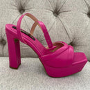 CALZADO CACHATINA - PLA 30 MUJER - LETONIA - CUERO FUCSIA - TACON 12.5 CM