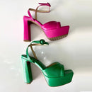 CALZADO CACHATINA - PLA 30 MUJER - LETONIA - CUERO FUCSIA - TACON 12.5 CM