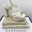 CALZADO CACHATINA - PLA 30 MUJER - NAGORE - CUERO TALCO - TACON 12.5 CM