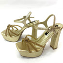 CALZADO CACHATINA - PLA 30 MUJER - PLAYENY - CUERO DORADO - TACON 12.5 CM